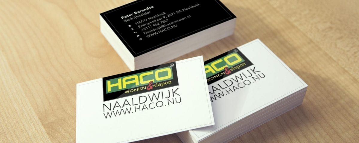 Visitekaartje ontwerp Haco Naaldwijk - melange-design.nl