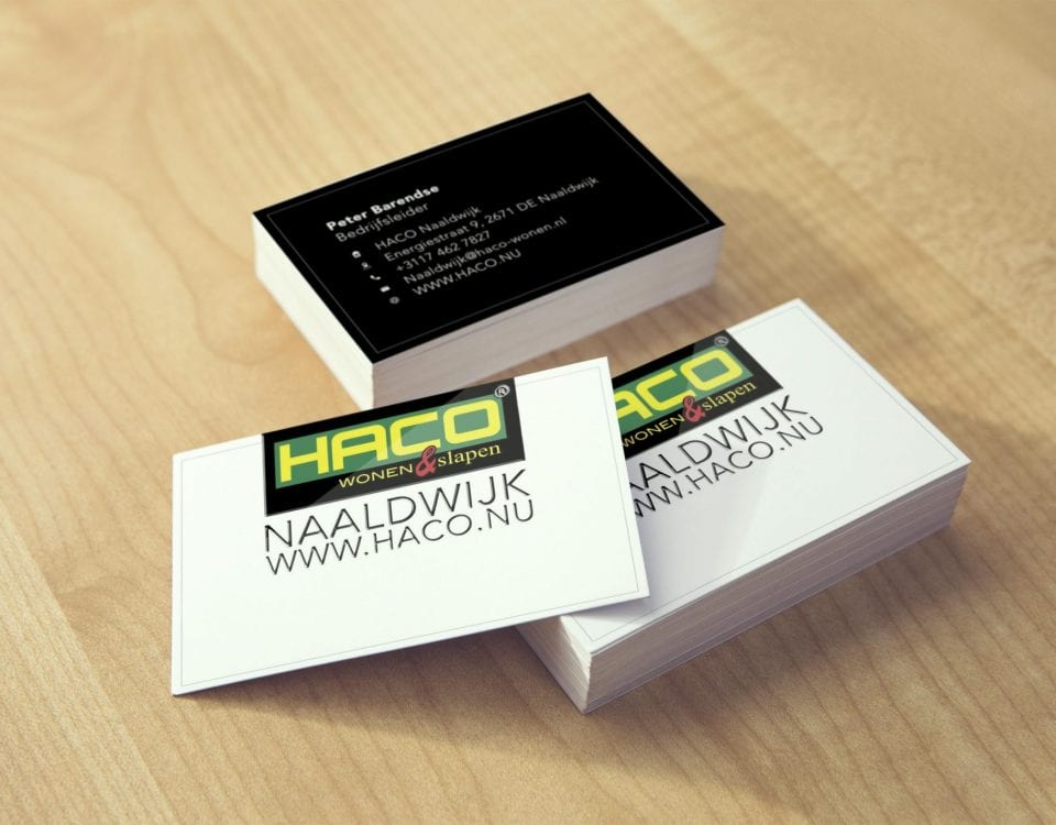 Visitekaartje ontwerp Haco Naaldwijk - melange-design.nl