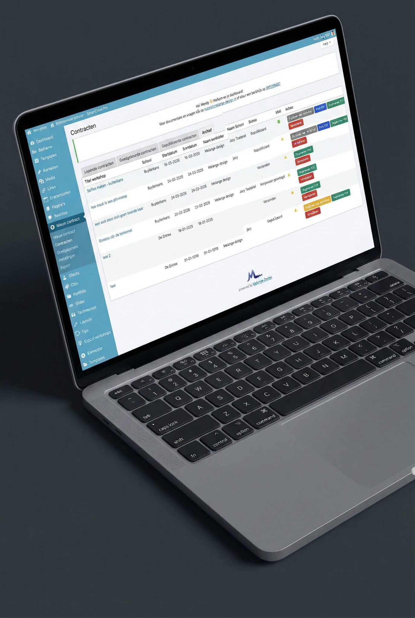 Professioneel webdesign op laptop - melange-design.nl