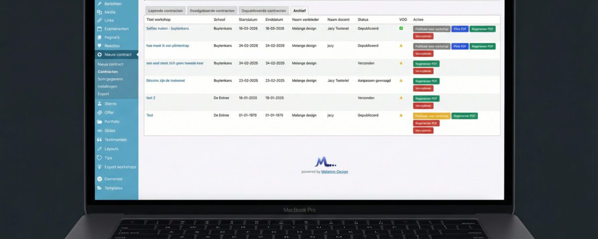 Professioneel webdesign op laptop - melange-design.nl