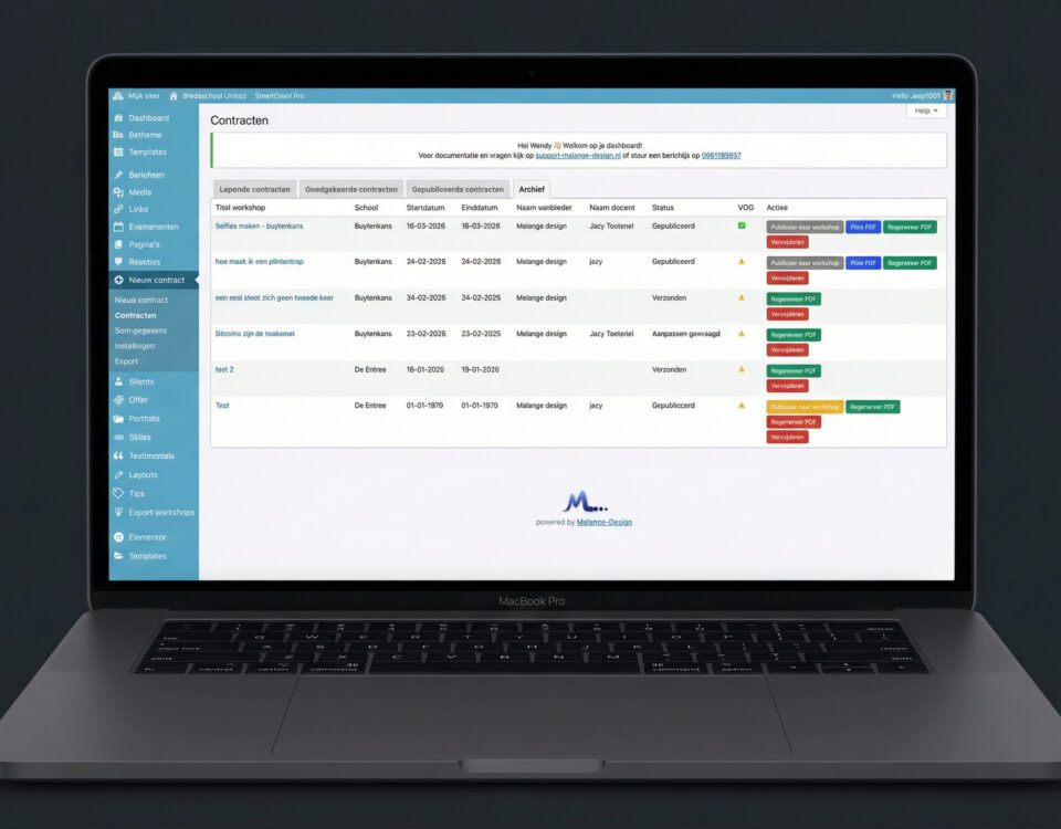Professioneel webdesign op laptop - melange-design.nl