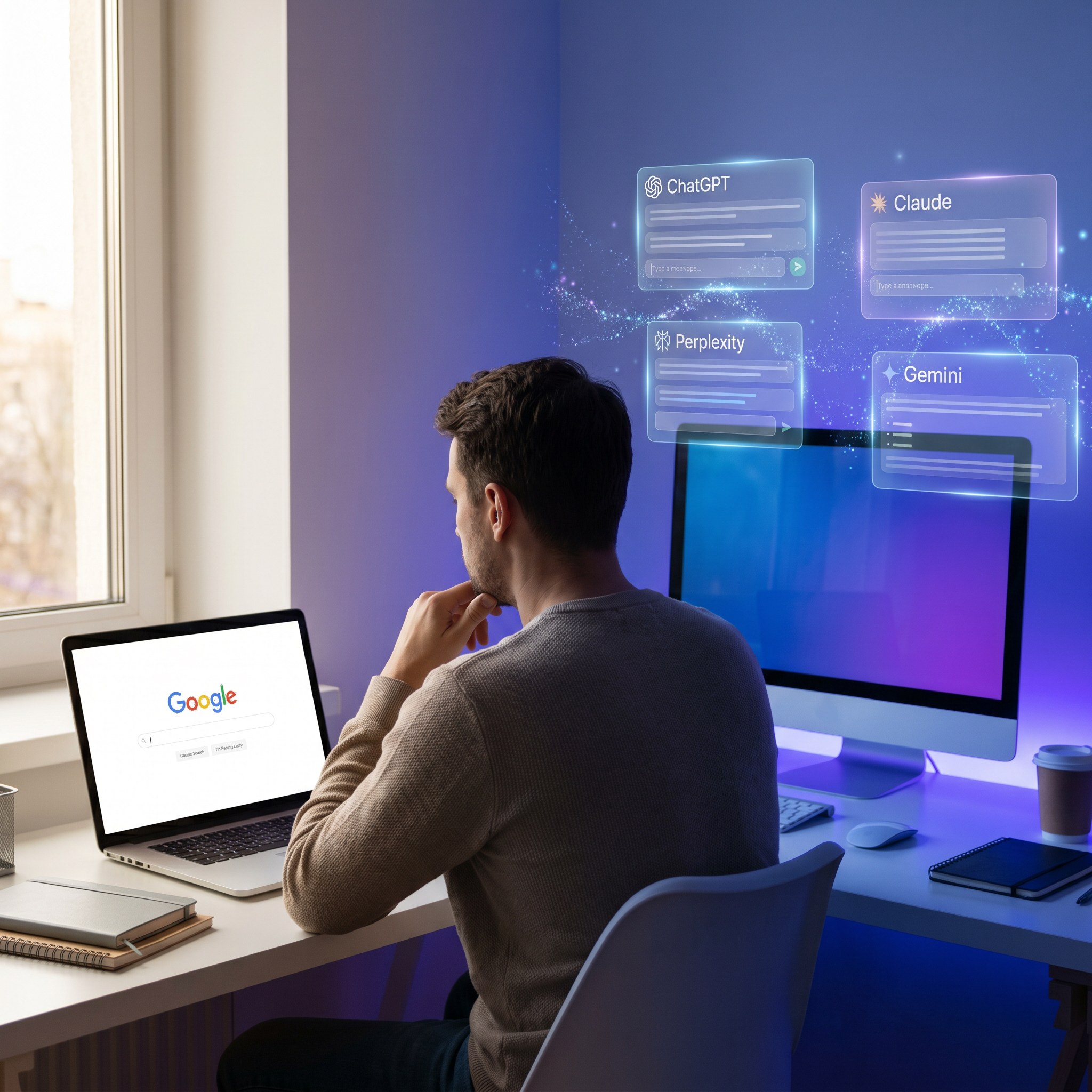 Het nieuwe zoeklandschap: Google naast ChatGPT, Claude, Perplexity en Gemini