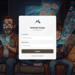 Inlogscherm van het Melange Design Social Dashboard