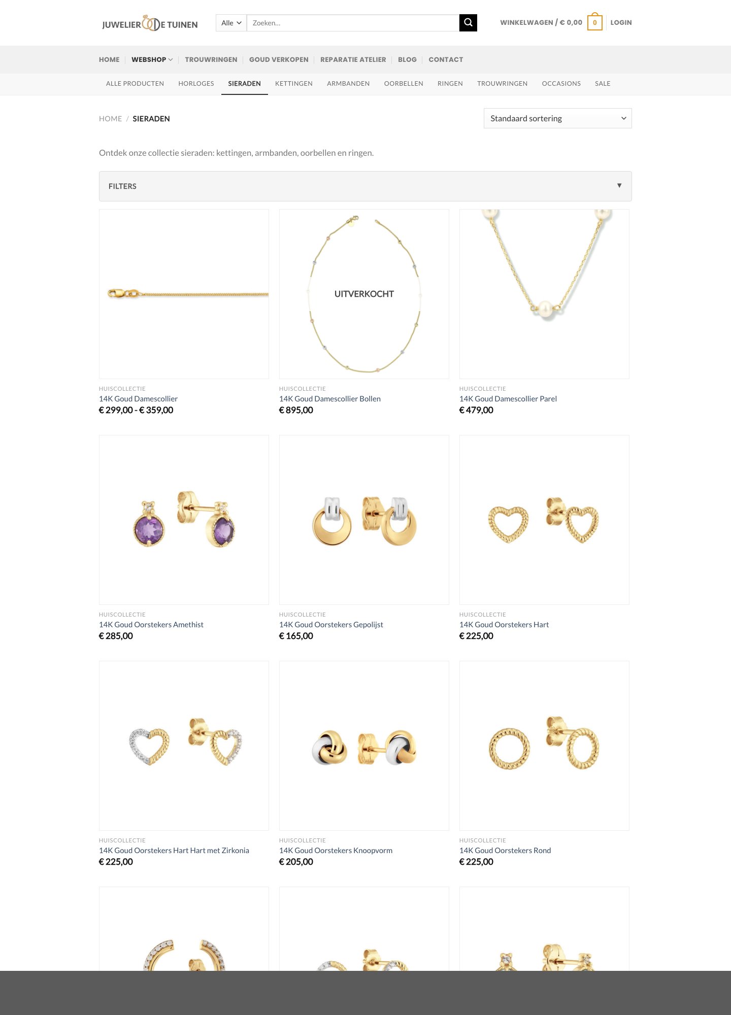 Categoriepagina sieraden met lokaal SEO-paspoort
