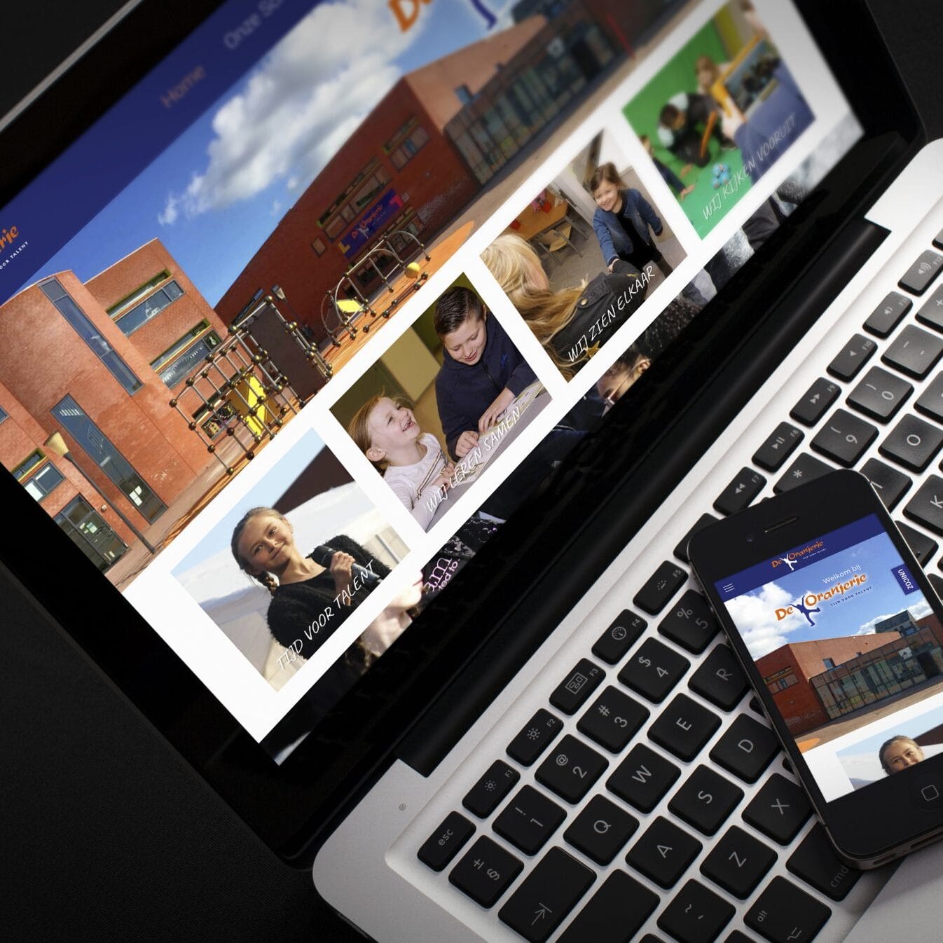 Website oranjerie.unicoz.nl op laptop en mobiel